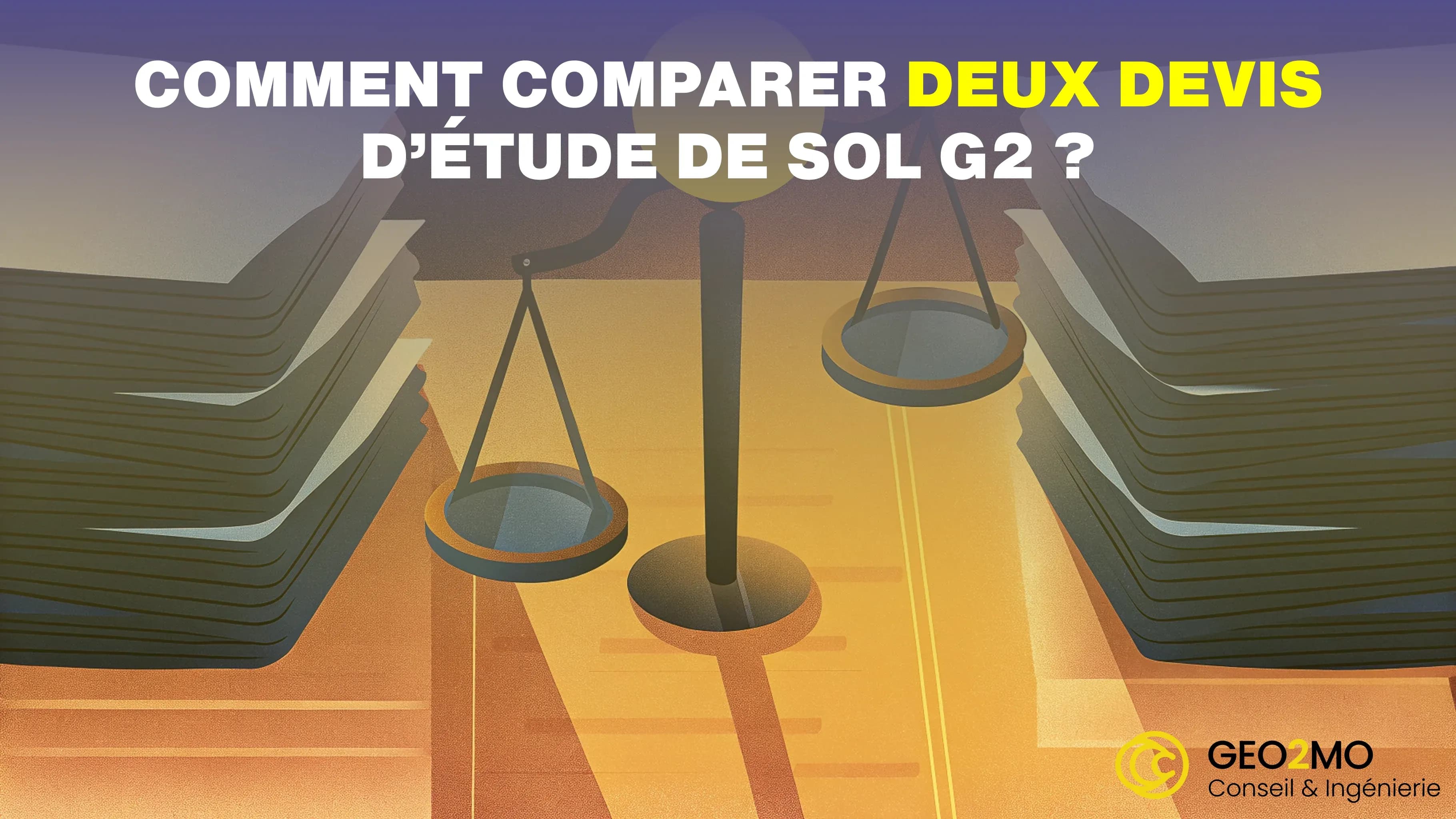 Illustration de la comparaison de deux devis d’étude de sol G2