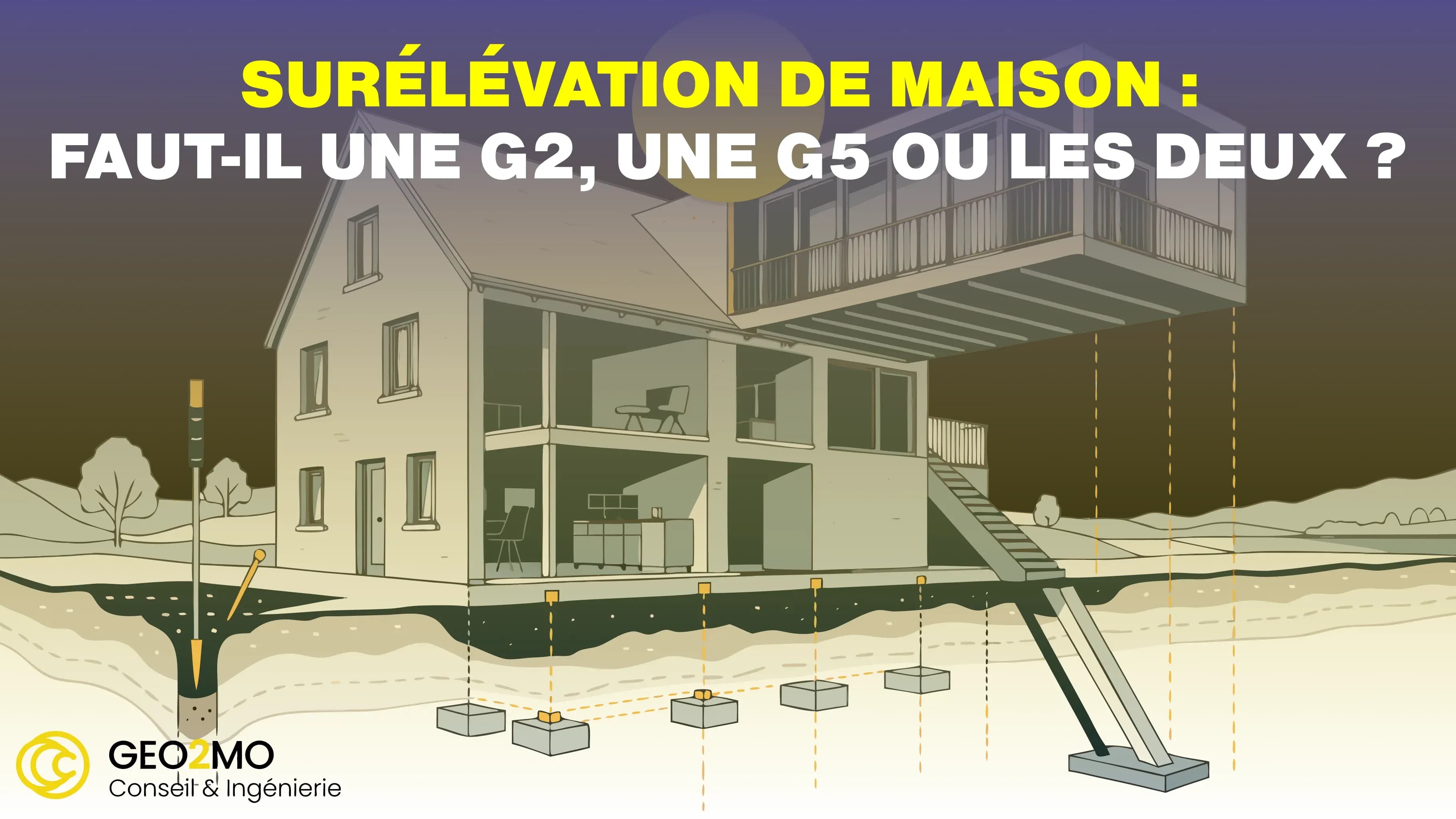 Illustration d’un projet de surélévation avec vérification des fondations et du sol