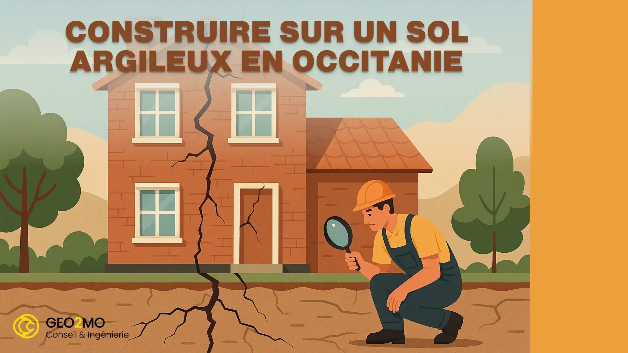 Schéma Construire sur un sol argileux en Occitanie - 5 conseils pour éviter les fissures
