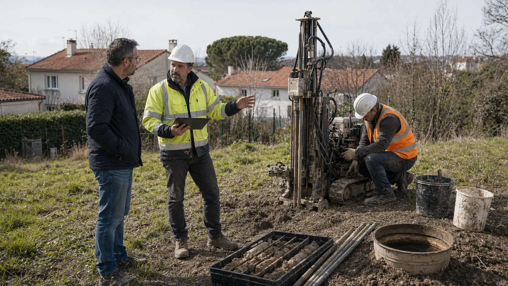 Terrain en pente à Bordeaux nécessitant une analyse géotechnique